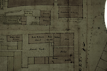 Map showing three inns in Park Street [R1/351]